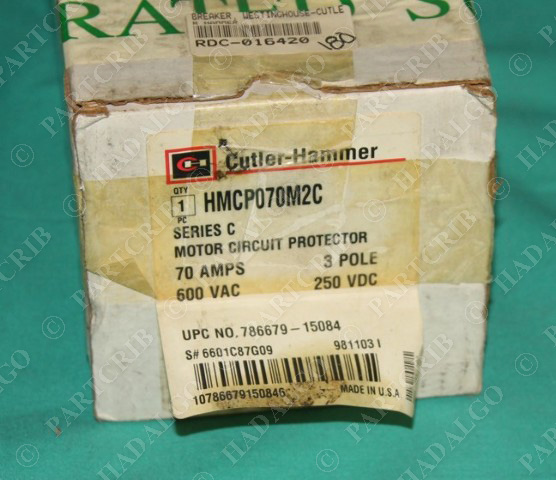 Cutler Hammer HMCP070M2C Circuit Breaker motor protect