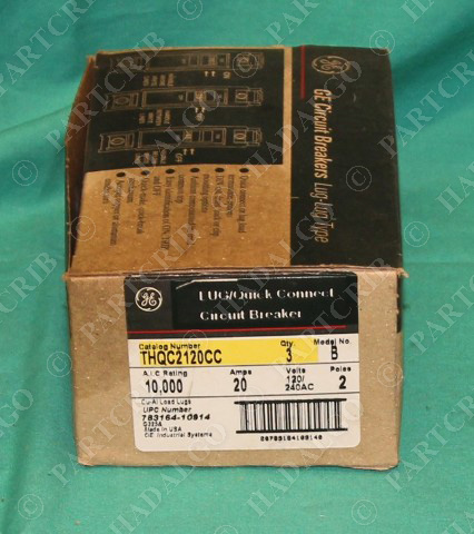 GE Lug Quick Connect Circuit Breaker THQC2120CC 20a 2p