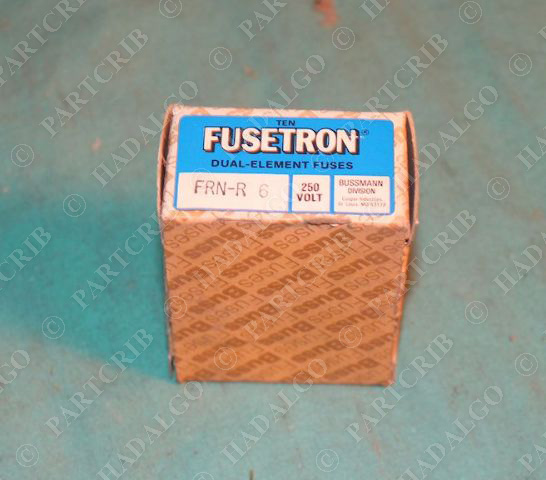 Bussmann Buss Cooper Fusetron FRN-R 6 Dual Element Fuse 250V NEW