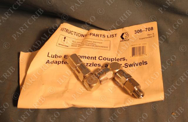 Graco 306-708 Lube High Pressure Coupler Adapter Z-Swivel Line 202-579 577