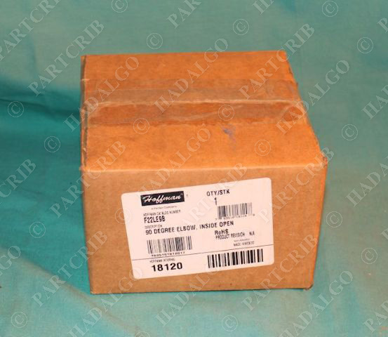 Hoffman F22LE9B Inside Open 90 Degree Elbow Wireway Wiring Box  NEW