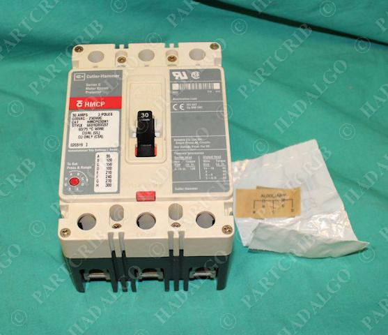 Cutler-Hammer HMCP030H1 Motor Circuit Protector HMCP 600VAC 30A Breaker 3P NEW