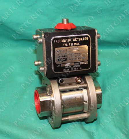 Gemini Valve, A512 CW-C, Pneumatic Actuator 0.8 89 6RTV6 Stainless Ball 1/2
