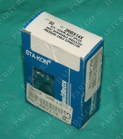 Thomas & Betts 2RBS14X Sta-Kon Butt Splice Connector 50/box NEW