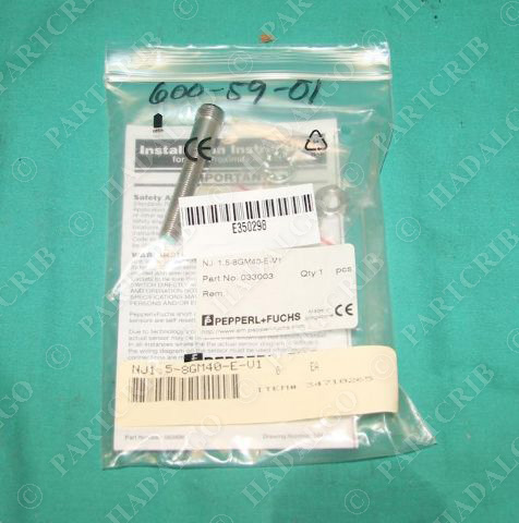 PepperL+Fuchs NJ 1,5-8GM40-E-V1 part no. 033003 Inductive Proximity Switch NEW