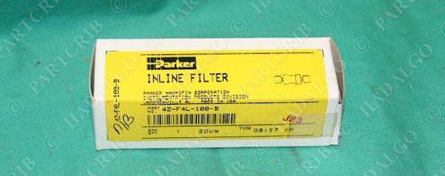 Parker 4Z-F4L-100-B FL-Series InLine Filter INI-206 Brass element NEW
