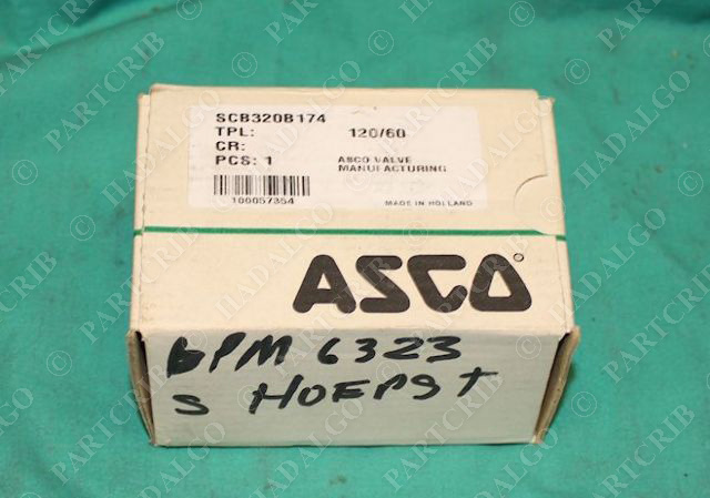 Asco SCB320B174 Solenoid Valve Direct In Line Operated 120V 60Hz 400425-225 NEW