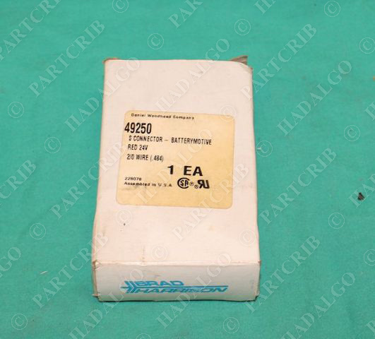 Brad Harrison/Daniel Woodhead 49250 S Connector Red battery Forklift 24V NEW