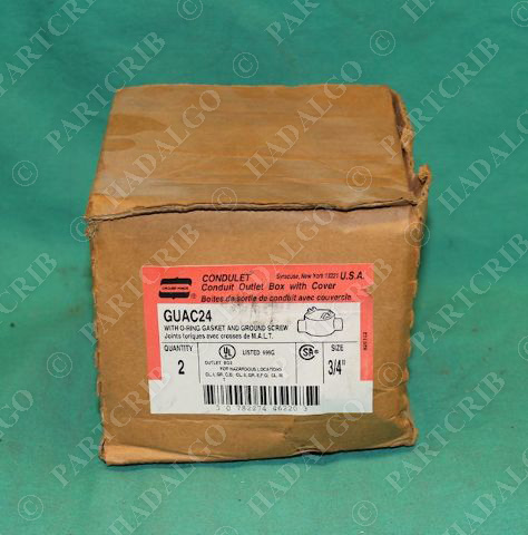 Crouse-Hinds GUAC24 Conduit Outlet Box w/Cover 3/4