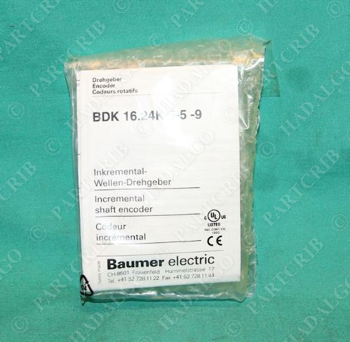 Baumer Electric BDK 16.24K 5-5 -9 Incremental Shaft Encoder NEW