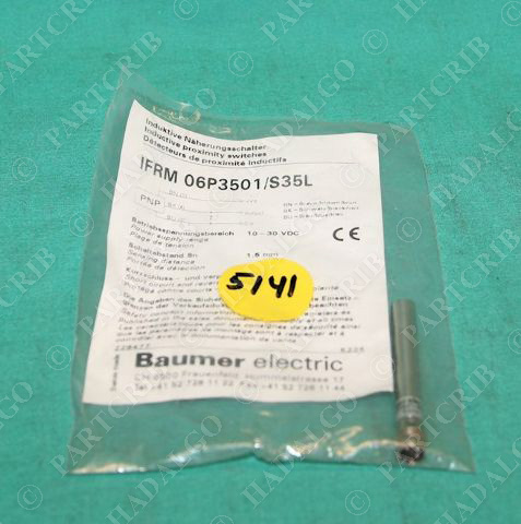 Baumer Electric IFRM 06P3501/S35L Inductive Proximity Switch 10-30VDC Sensor NEW