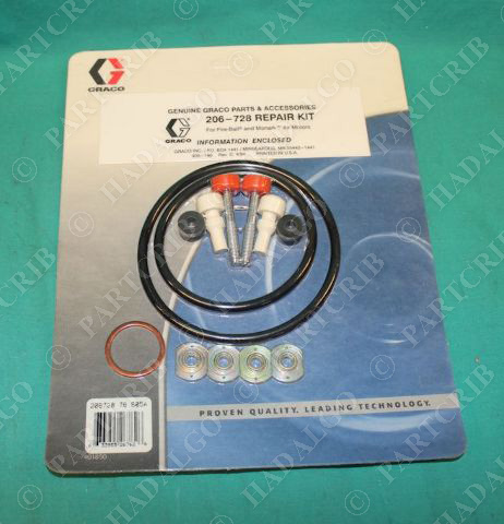 Graco, 206-728, Repair Kit for Fire-Ball and Monark Air Motor Rebuild 206728 NEW