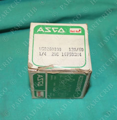 Asco, US8260100, Red-Hat Solenoid Valve US8260 100 NEW