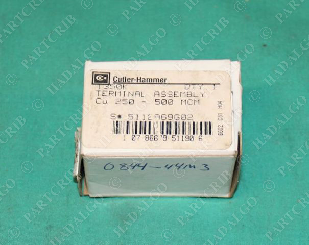 Cutler-Hammer, T350K, Terminal Assembly Lug 250-500MCM CU NEW
