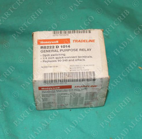 Honeywell, R8222 D 1014, R8222D1014, Tradeline Relay 24V 50/60Hz  NEW