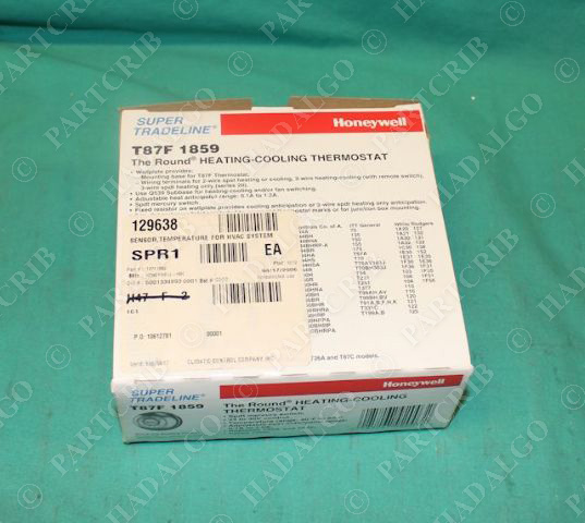 Honeywell, T87F 1859, Heating-Cooling Thermostat Tradeline Round NEW