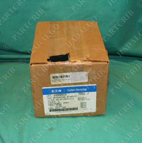 Cutler-Hammer, A200M2CX, Non Reversing Starter Model J 3-Pole Size 2 NEW
