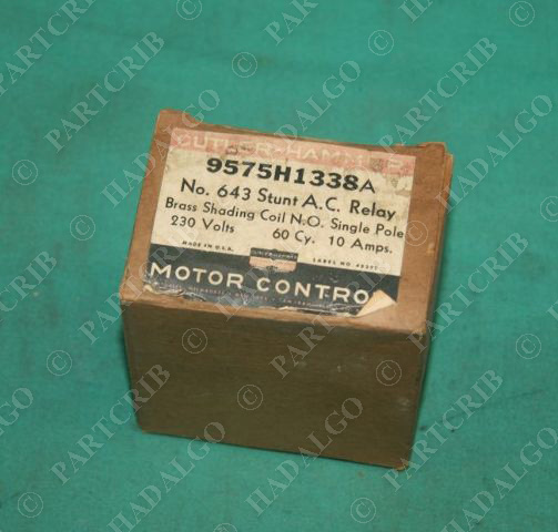 Cutler-Hammer, 9575H1338A, 643 Shunt AC Relay 230v NEW
