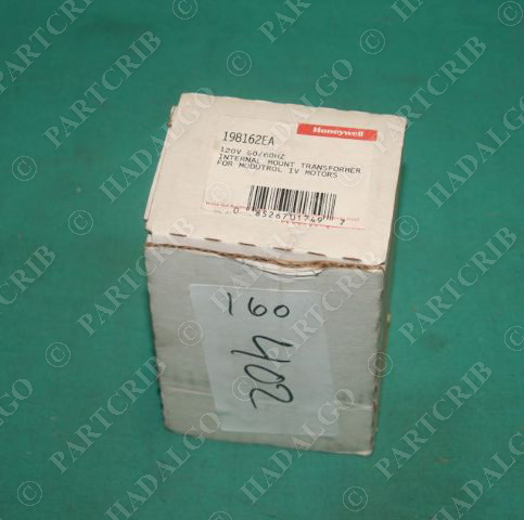 Honeywell, 198162EA, Internal Mount Transformer 120V Modutrol Actuator NEW