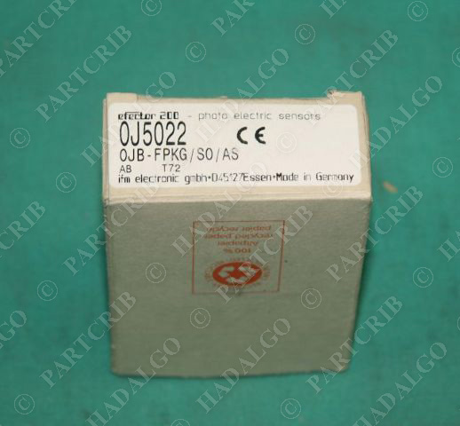 IFM, OJ5022, Efector Photoelectric Sensor OJB-FPKG/SO/AS 0J5022 NEW
