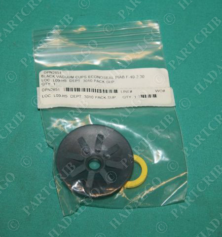 Piab, F-40-2.30, Vacuum Suction Cup Black Econoseal NEW