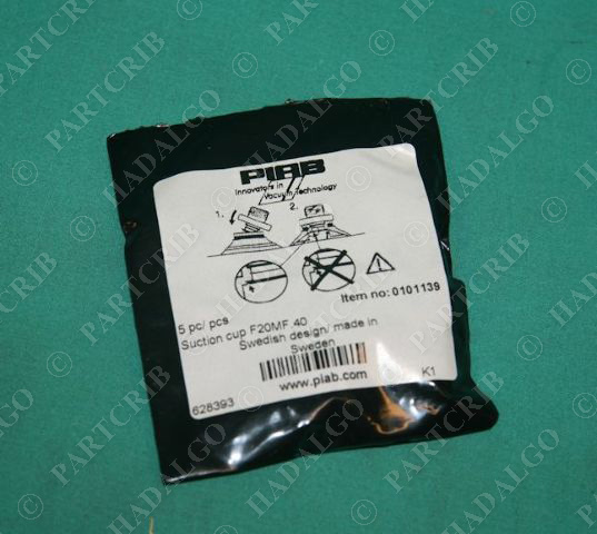 Piab, F20MF.40, Vacuum Suction Cup 0101139 5 pcs NEW