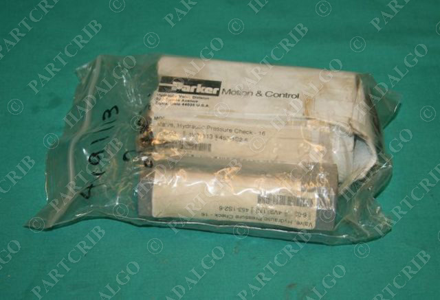 Parker, 453-1S2-6, S5 Hydraulic Check Valve One Way 5000psi NEW