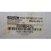 Hydac Hycon 02060432 Hydraulic Filter 5.03.18D10BN RxH10EF81-S18-12MGB 6321 P174 SD1349