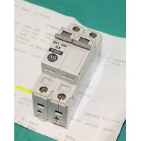Allen Bradley, 1492-CB2-G050, 1492-CB2G050,  Circuit Breaker G050 5A 2P 2 Pole 5 Amp Miniature DIN NEW SD2150